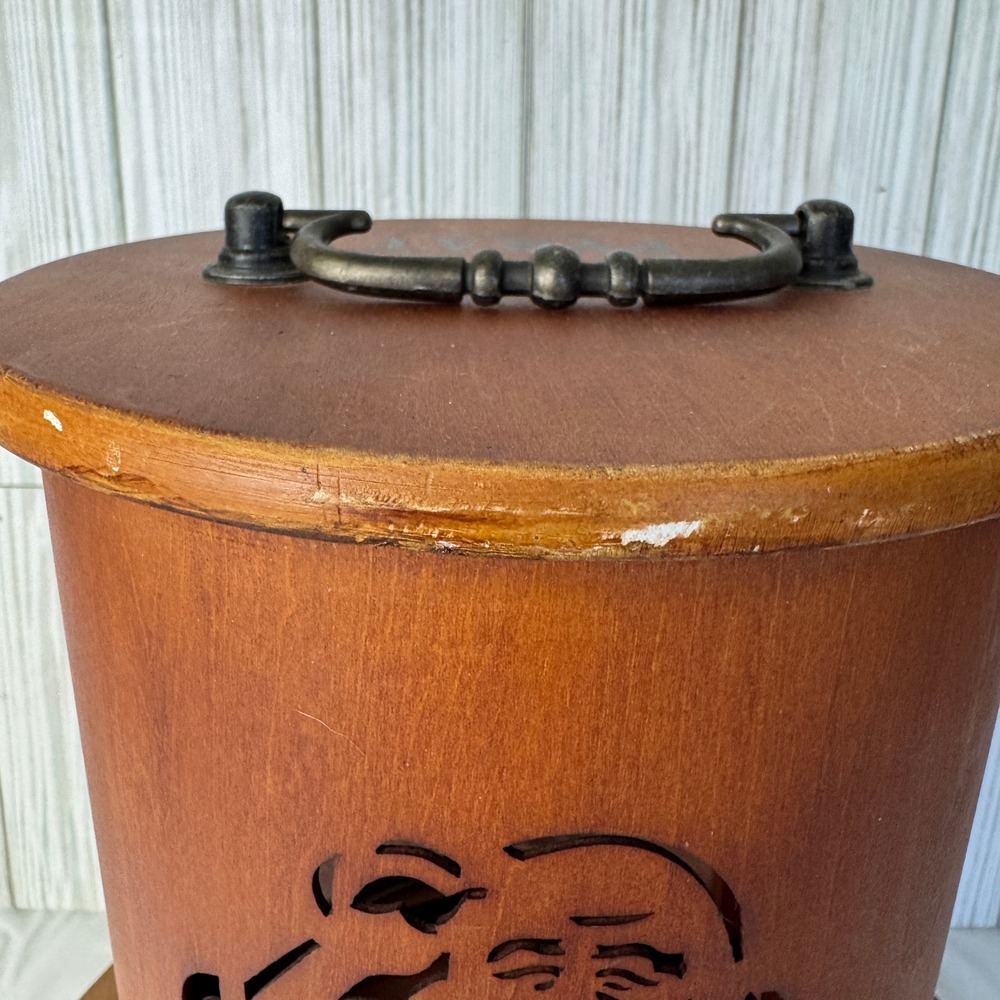 Pyrat Rums Wooden Display Case Hoti Laughing Buddha Lantern Box with Handle 9in - Picture 5 of 10